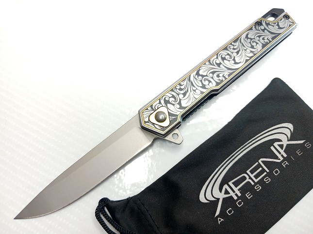 Honeysuckle Scrollwork Fast-Opening Flipper - 440C 