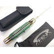 Godfather Stiletto Switchblade Knife - Incredible Hulk / Loki Green and Gold 