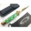 Gold & Green Stiletto Switchblade Knife - Green Bay Packers Colors 