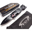 Black Air Force Flying Tiger Shark Mouth Spitfire Bomb Spring Assisted EDC Pocket Knife Blade Gift 