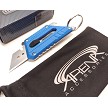 Retractable Utility Box Cutter Razor Blade Key Chain Manual Knife EDC Beer Bottle Opener Blue Gift Screwdriver Tool 