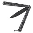 Balisong Butterfly Knife Stonewashed Tribal Twisted 